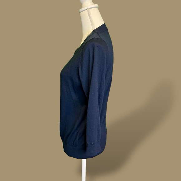 Boden Navy Blue 100% Wool Crewneck Pullover Sweater Size 10 - Picture 4 of 11